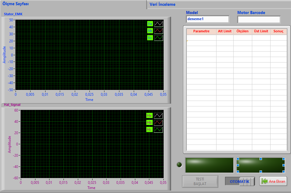 Faz Ölçümleri Arayüzü