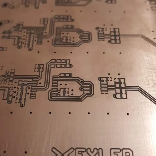 4 Sample PCB, at an early manufacturing stage